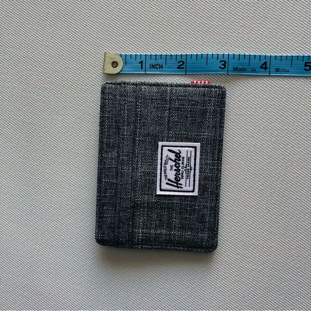 NWT - Herschel Supply Company Charlie Cardholder Wallet in Raven Crosshatch - Picture 13 of 13
